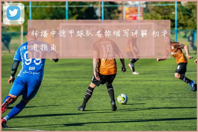 转播中德甲球队名称缩写详解 初学者指南